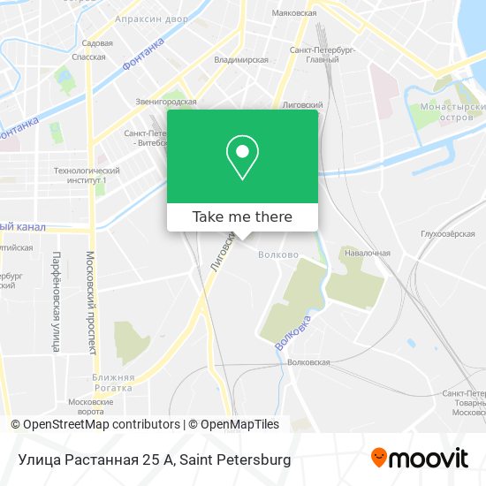 Улица Растанная 25 А map