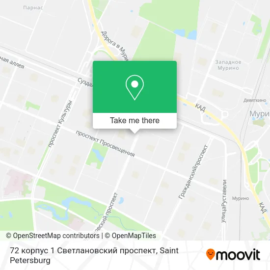 72 корпус 1 Светлановский проспект map