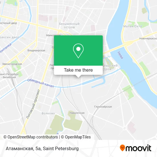 Атаманская, 5а map
