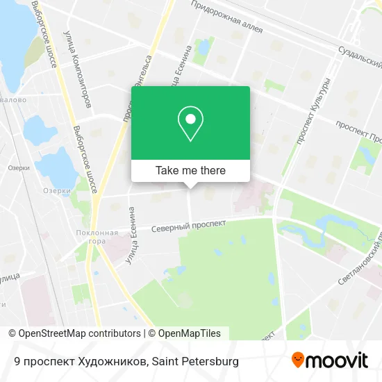 9 проспект Художников map