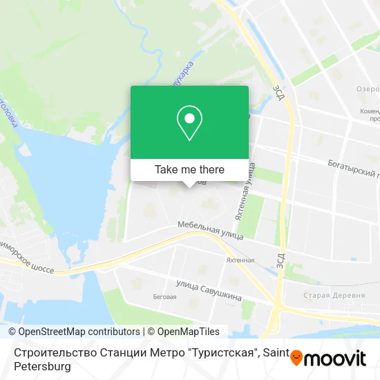 Строительство Станции Метро "Туристская" map