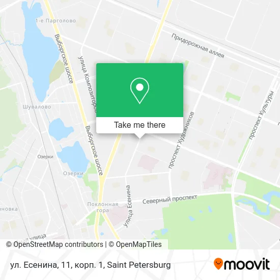 ул. Есенина, 11, корп. 1 map