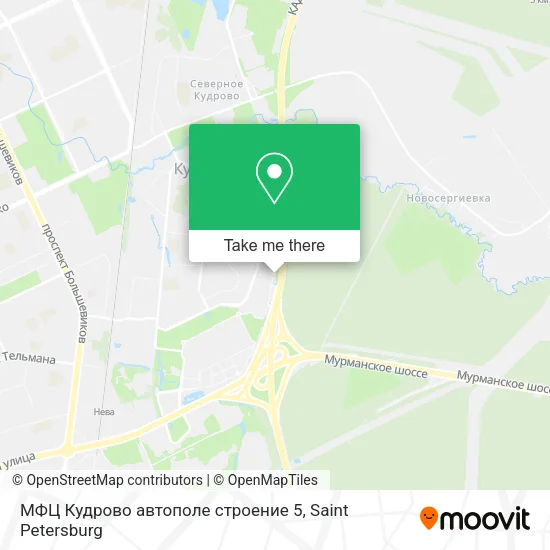 МФЦ Кудрово автополе строение 5 map