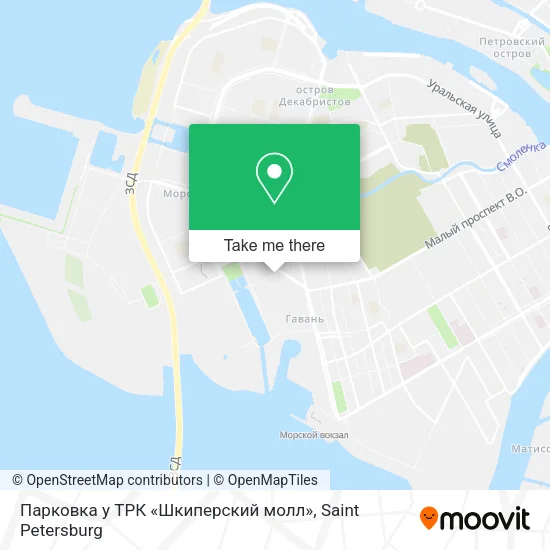 Парковка у ТРК «Шкиперский молл» map