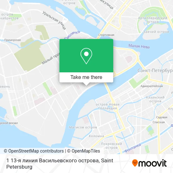 1 13-я линия Васильевского острова map
