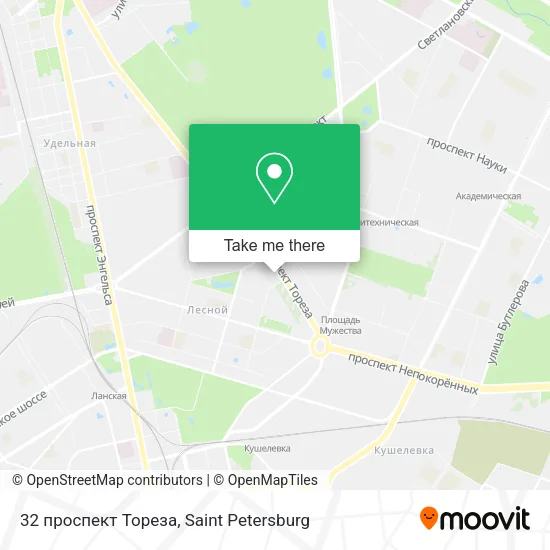 32 проспект Тореза map