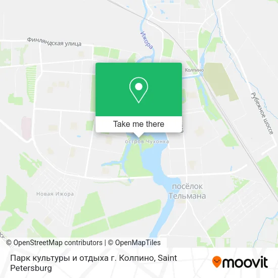 Парк культуры и отдыха г. Колпино map