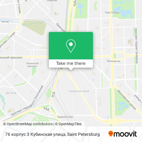 76 корпус 3 Кубинская улица map