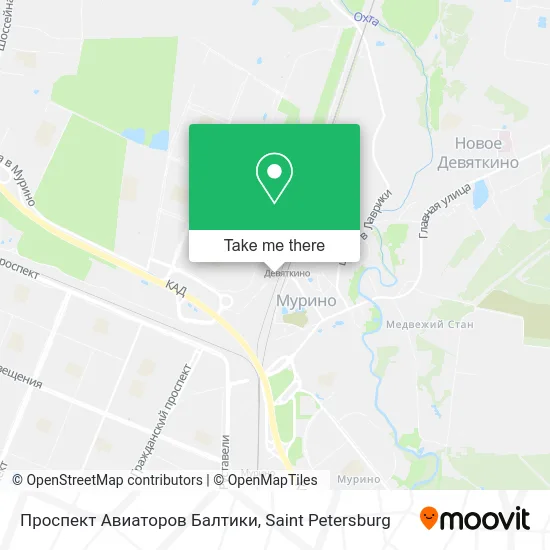 Проспект Авиаторов Балтики map