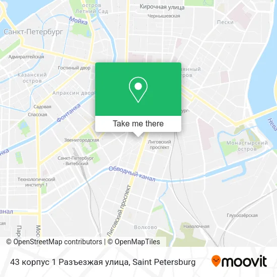 43 корпус 1 Разъезжая улица map