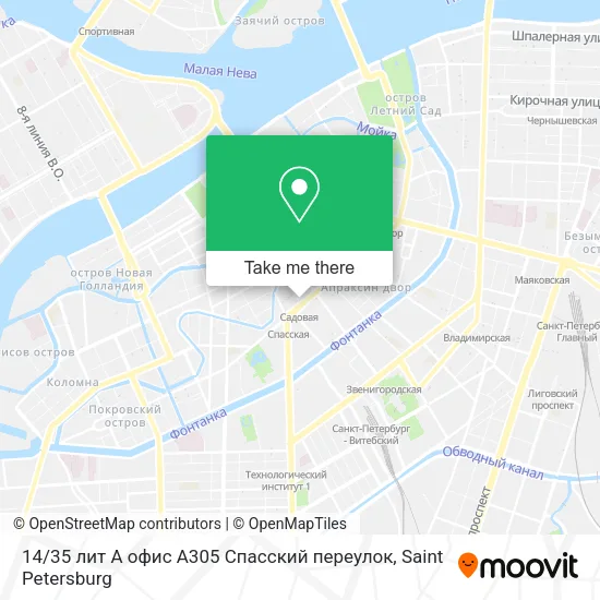 14 / 35 лит А офис А305 Спасский переулок map