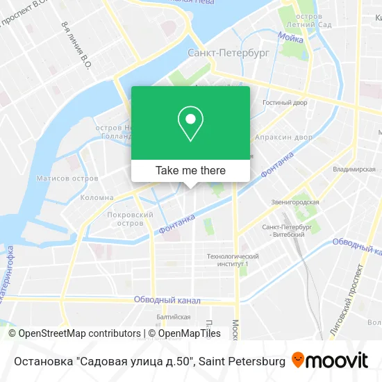 Остановка "Садовая улица д.50" map