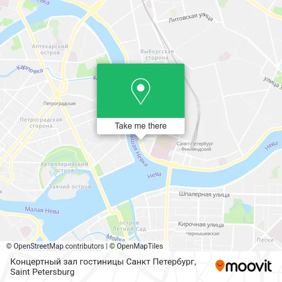 Концертный зал гостиницы Санкт Петербург map