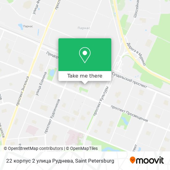 22 корпус 2 улица Руднева map