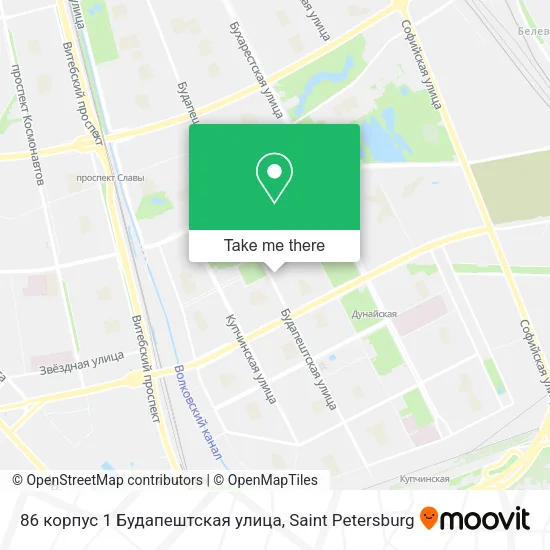 86 корпус 1 Будапештская улица map