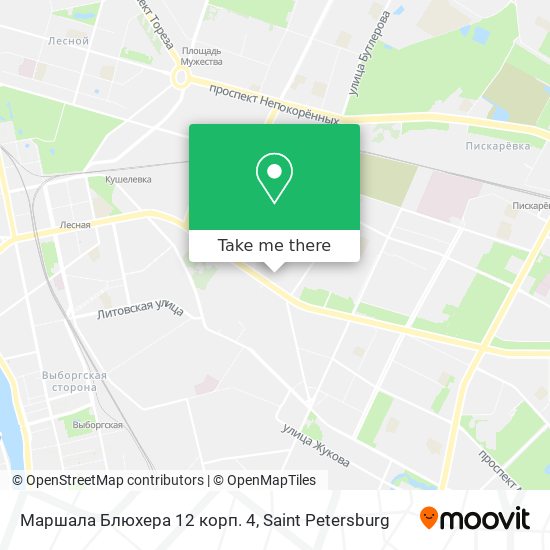 Маршала Блюхера 12 корп. 4 map