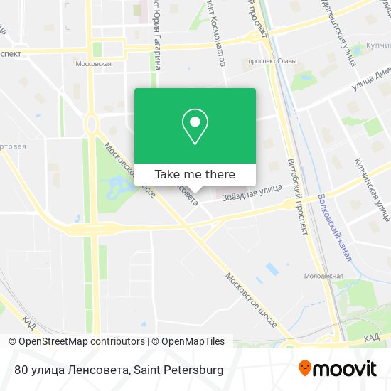 80 улица Ленсовета map