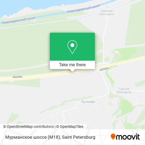 Мурманское шоссе (М18) map