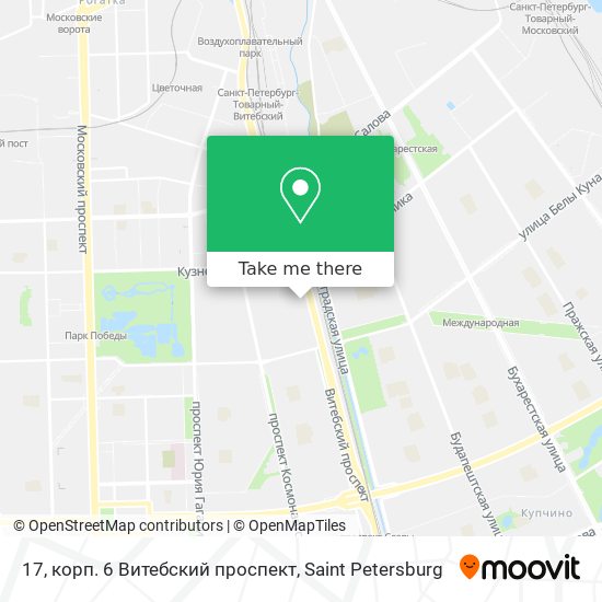 17, корп. 6 Витебский проспект map