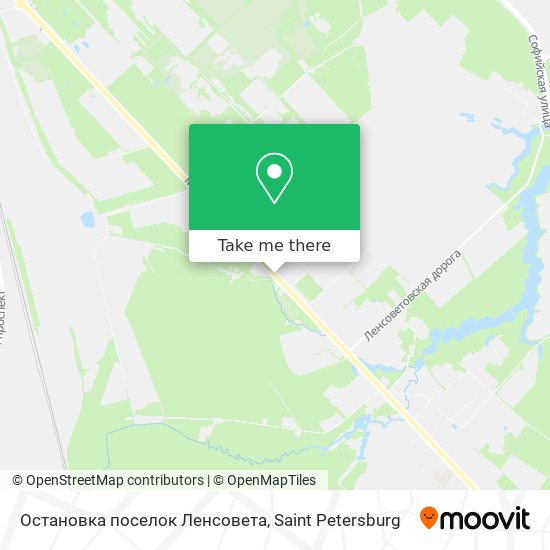 Остановка поселок Ленсовета map