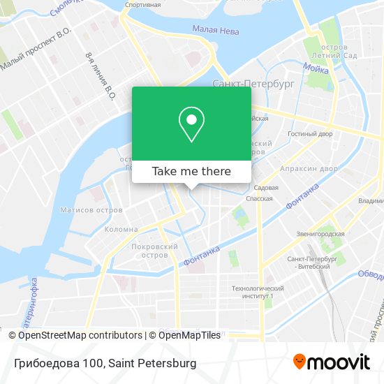 Грибоедова 100 map