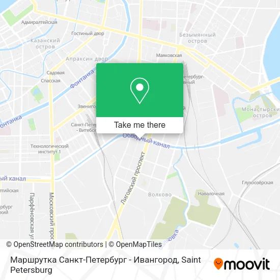 Маршрутка Санкт-Петербург - Ивангород map
