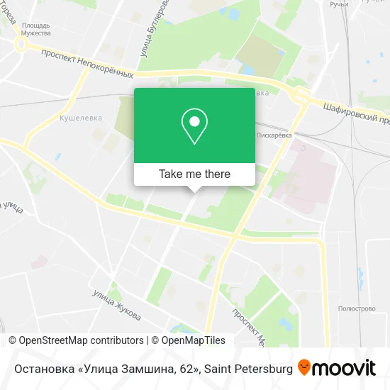 Остановка «Улица Замшина, 62» map