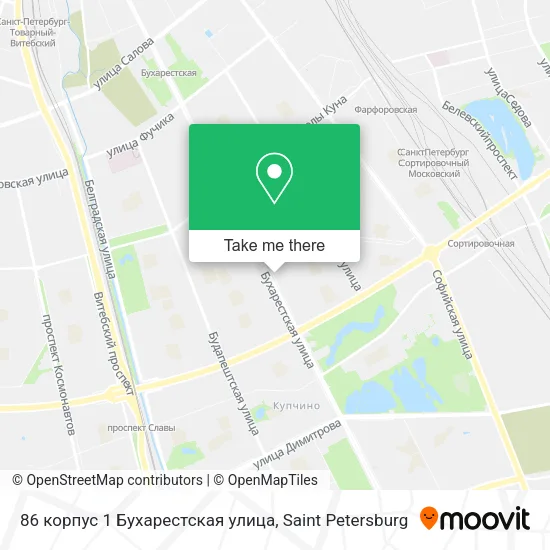 86 корпус 1 Бухарестская улица map