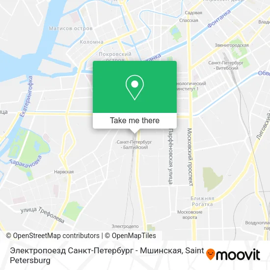 Электропоезд Санкт-Петербург - Мшинская map