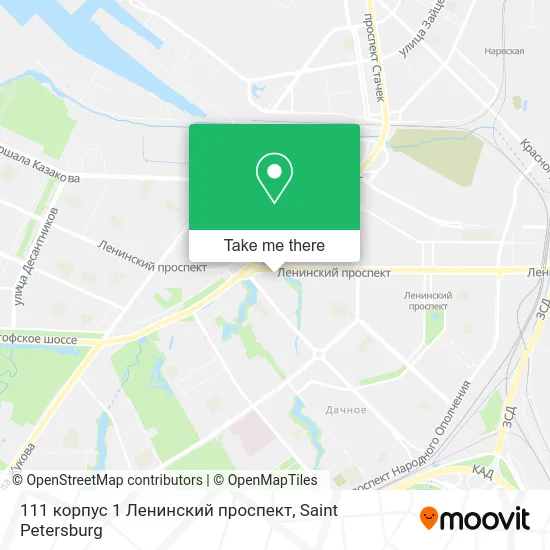 111 корпус 1 Ленинский проспект map