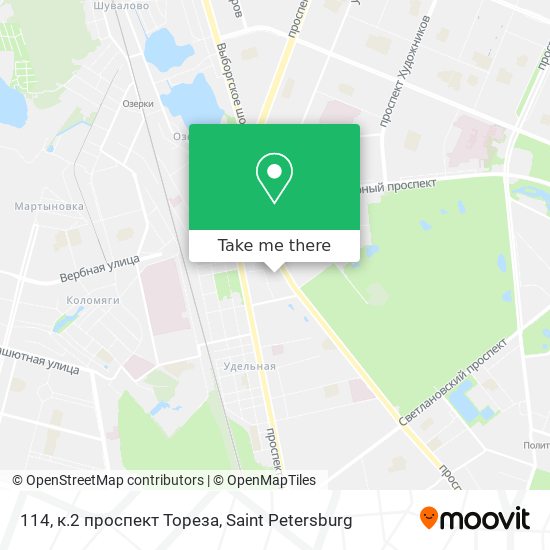 114, к.2 проспект Тореза map