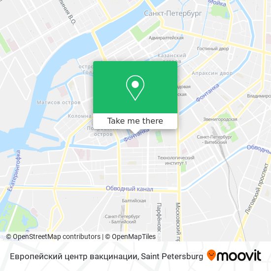 Европейский центр вакцинации map
