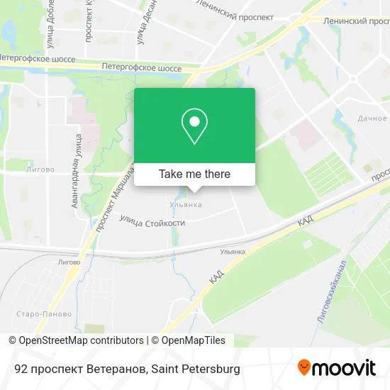 92 проспект Ветеранов map