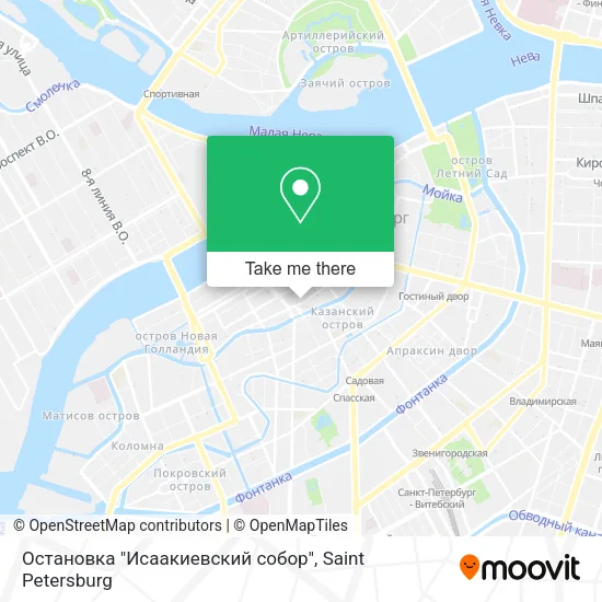 Остановка "Исаакиевский собор" map