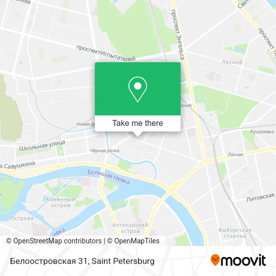 Белоостровская 31 map