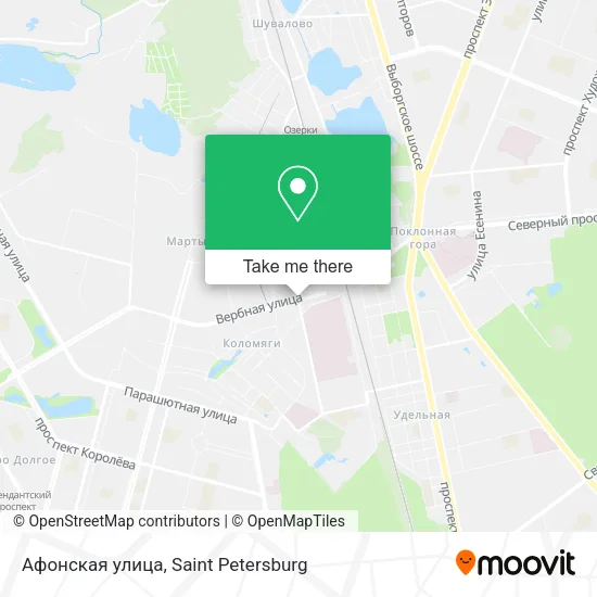 Афонская улица map