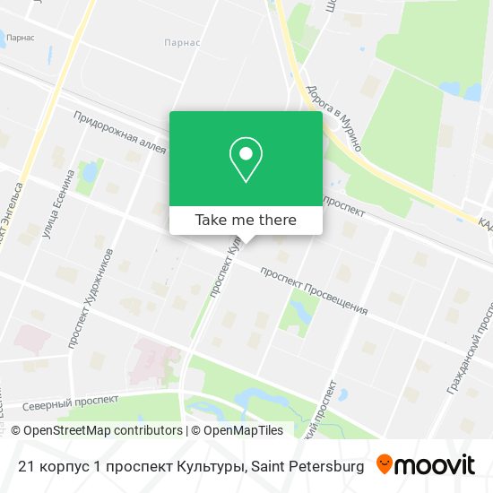 21 корпус 1 проспект Культуры map