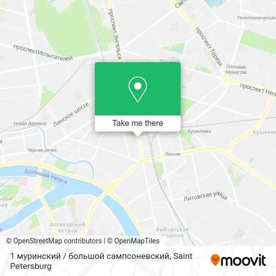 1 муринский / большой сампсоневский map