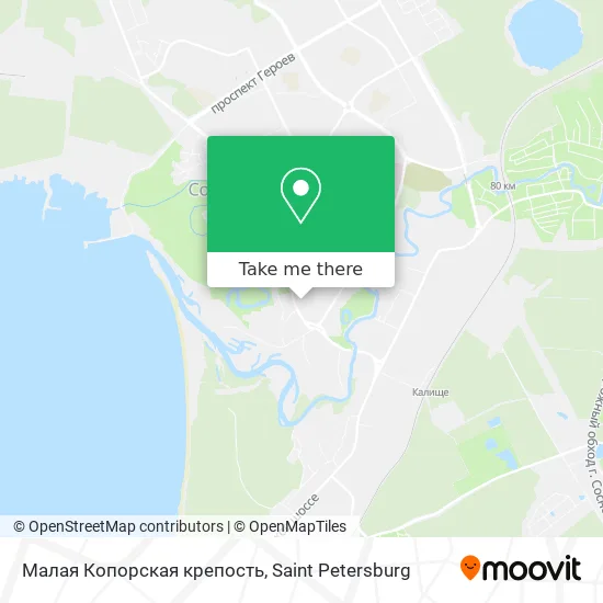 Малая Копорская крепость map