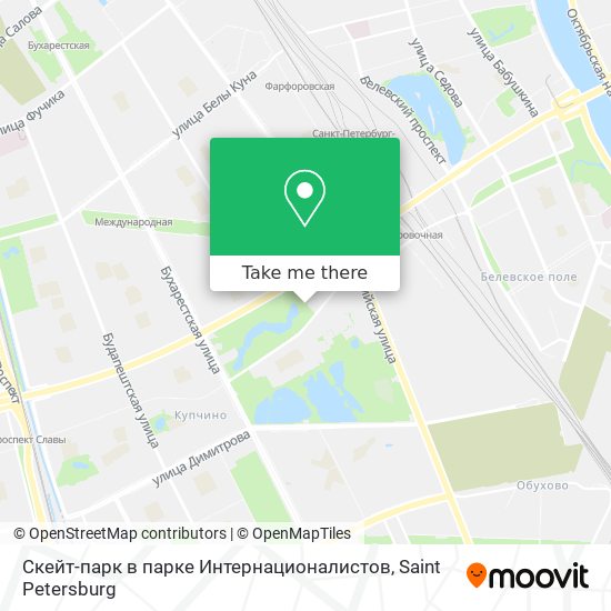 Скейт-парк в парке Интернационалистов map