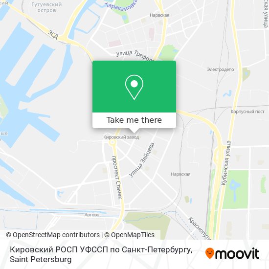 Кировский РОСП УФССП по Санкт-Петербургу map