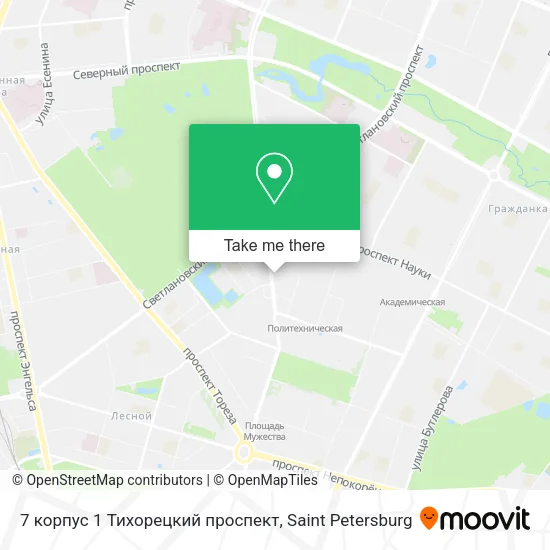 7 корпус 1 Тихорецкий проспект map