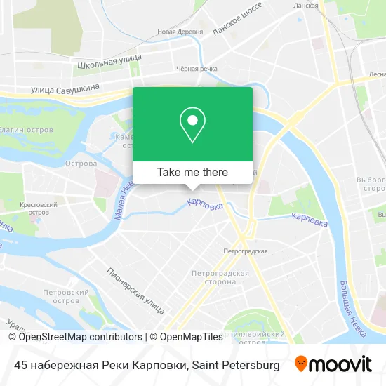 45 набережная Pеки Карповки map