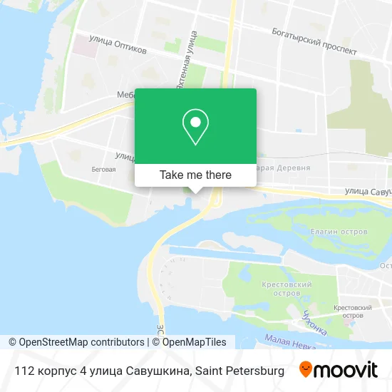 112 корпус 4 улица Савушкина map