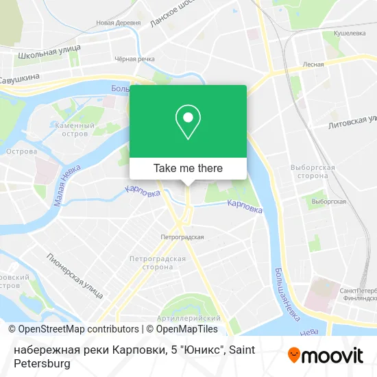 набережная реки Карповки, 5 "Юникс" map