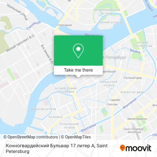 Конногвардейский Бульвар 17 литер А map