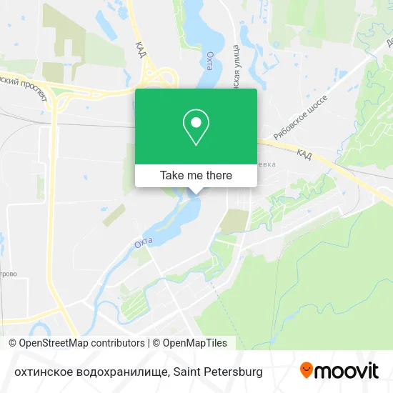 охтинское  водохранилище map