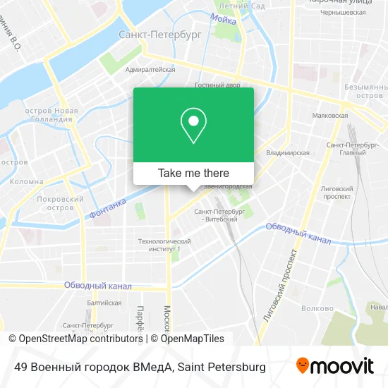 49 Военный городок ВМедА map