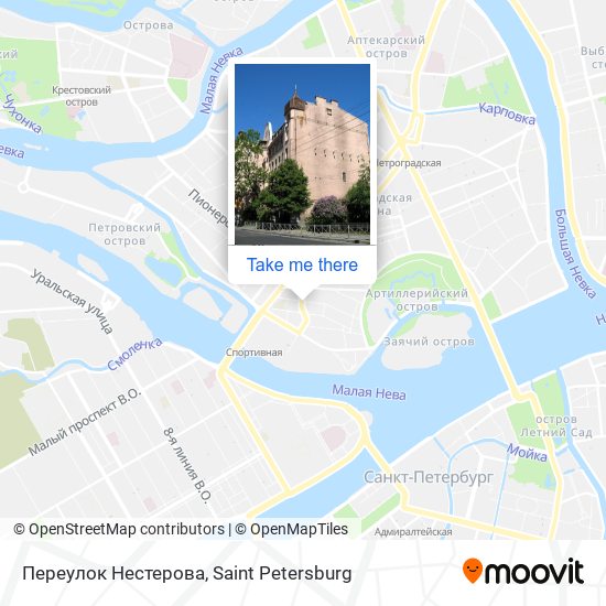 Переулок Нестерова map