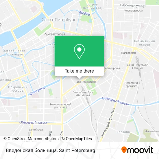 Введенская больница map